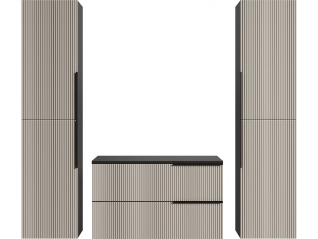 Zestaw mebli łazienkowych Kler 80 5 antracyt/kaszmir - widok ogólny