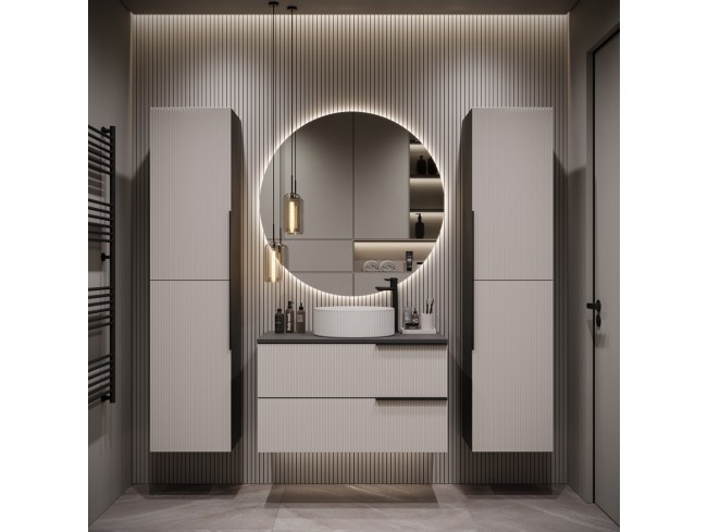 Łazienka Kler 80 5 antracyt/kaszmir zestaw mebli wiszących