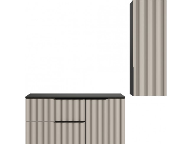 Zestaw mebli łazienkowych Kler 100 1 antracyt kaszmir - widok ogólny