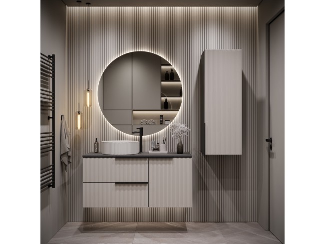 Łazienka Kler 100 1 antracyt/kaszmir zestaw mebli wiszących