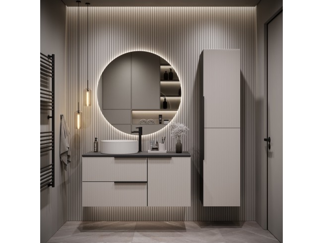 Łazienka Kler 100 2 antracyt/kaszmir zestaw mebli wiszących