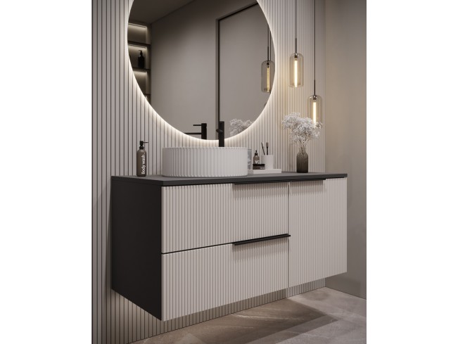 Łazienka Kler 100 3 antracyt/kaszmir zestaw mebli wiszących