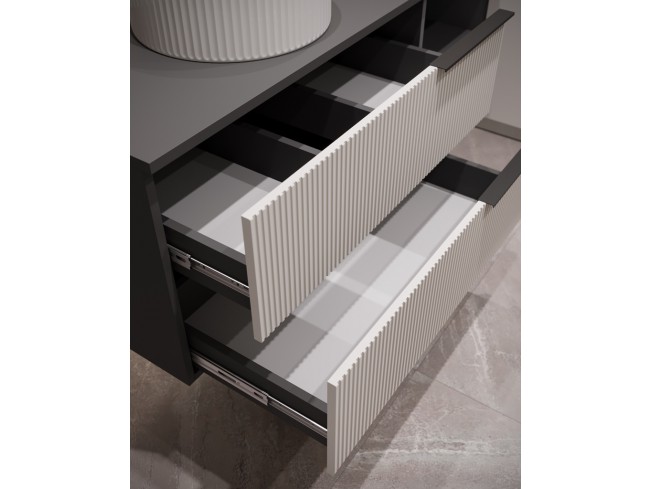 Łazienka Kler 100 4 antracyt/kaszmir zestaw mebli wiszących