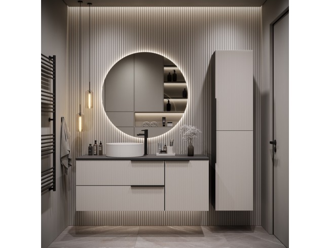 Łazienka Kler 120 2 antracyt/kaszmir zestaw mebli wiszących