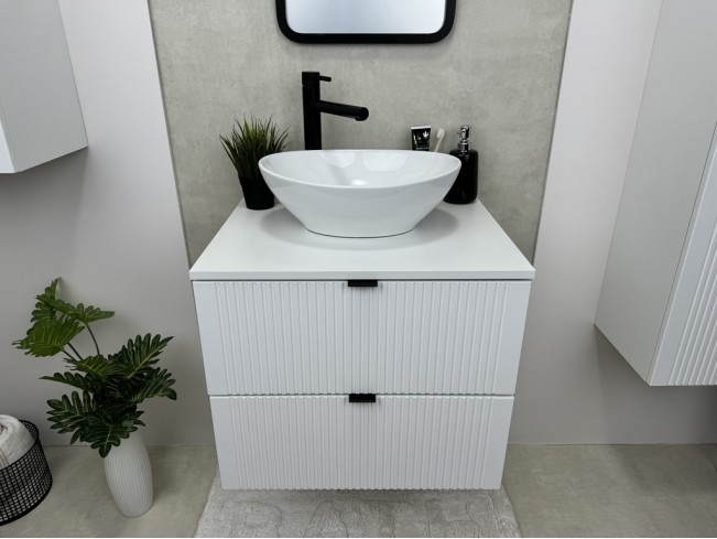 Łazienka Daki 60 5 biała perła zestaw mebli wiszących