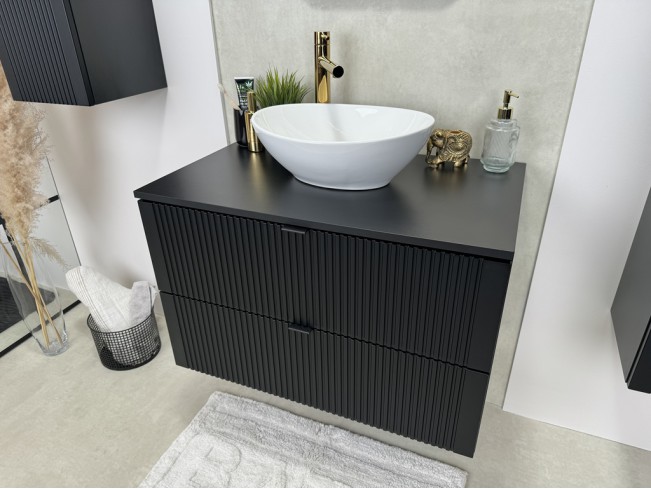 Łazienka Daki 80 2 czarna perła zestaw mebli wiszących