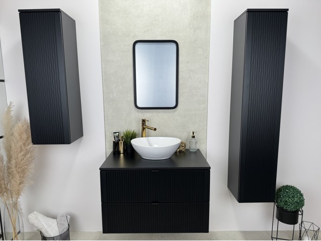 Łazienka Daki 80 3 czarna perła zestaw mebli wiszących