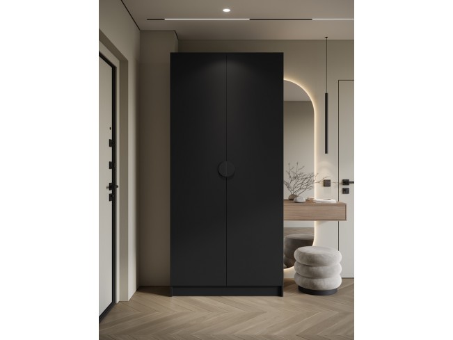 Szafa uchylna Kami czarna uchwyt czarny 100 cm