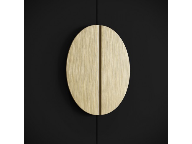 Szafa uchylna Kami czarna uchwyt złoty 100 cm