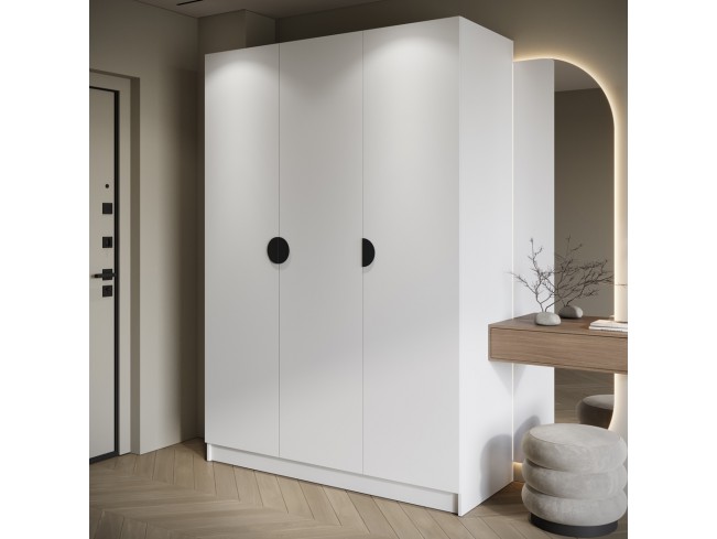 Szafa uchylna Kami biała uchwyt czarny 150 cm