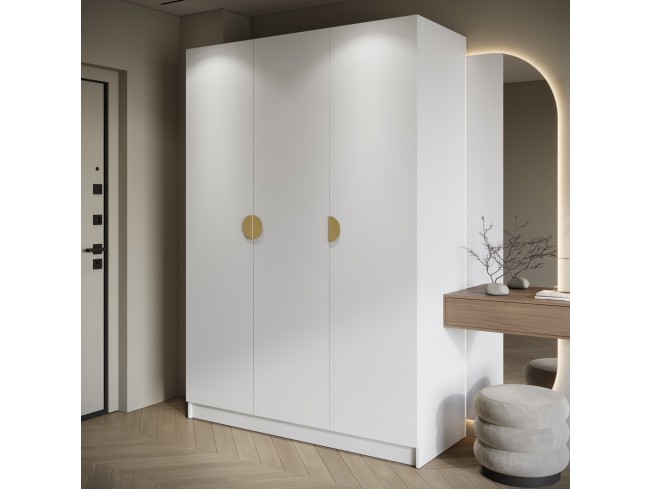 Szafa uchylna Kami biała uchwyt złoty 150 cm