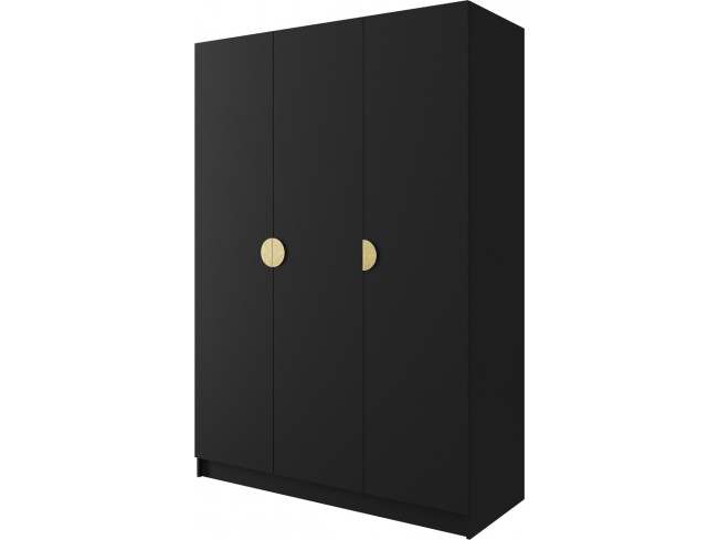 Szafa Kami 150 czarna ze złotym uchwytem - widok ogólny