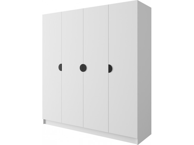 Szafa uchylna Kami 200 biała czarny uchwyt - widok ogólny