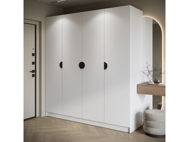 Szafa uchylna Kami biała uchwyt czarny 200 cm