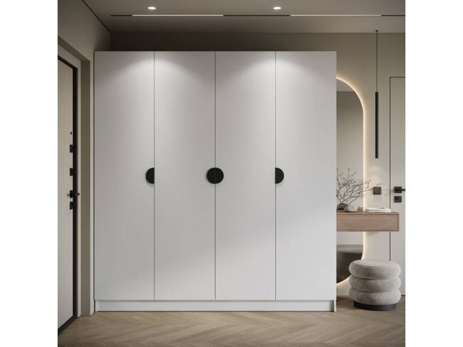 Szafa uchylna Kami biała uchwyt czarny 200 cm