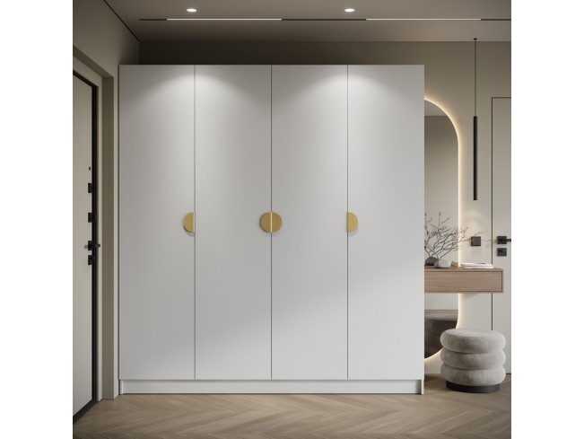 Szafa uchylna Kami biała uchwyt złoty 200 cm