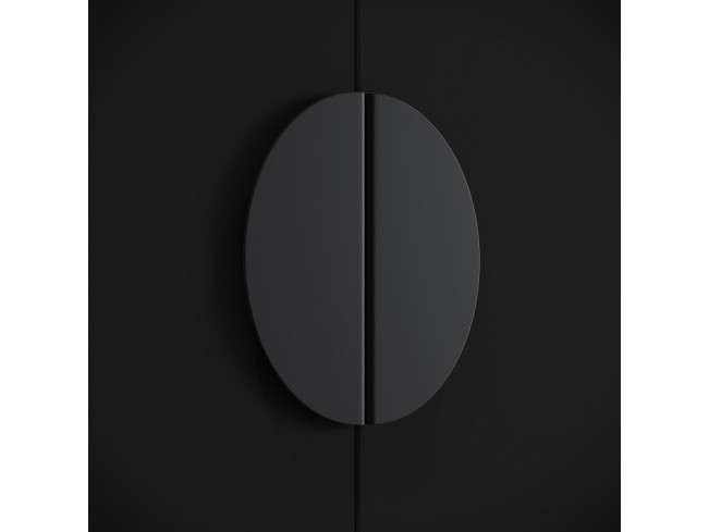 Szafa uchylna Kami czarna uchwyt czarny 200 cm