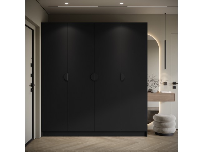 Szafa uchylna Kami czarna uchwyt czarny 200 cm