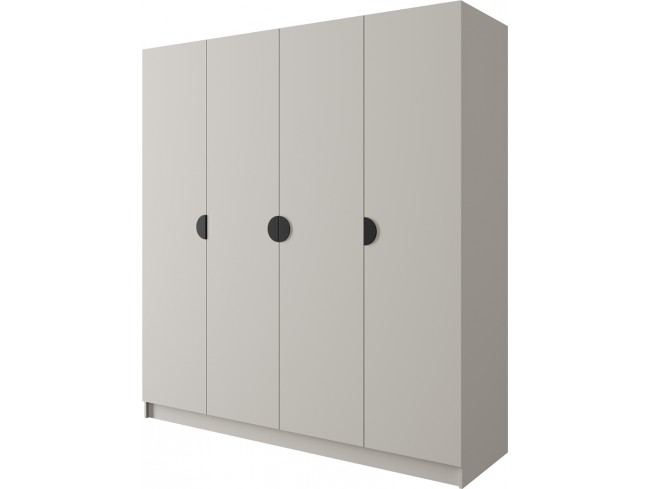 Szafa Kami 200 kaszmir czarny - widok ogólny