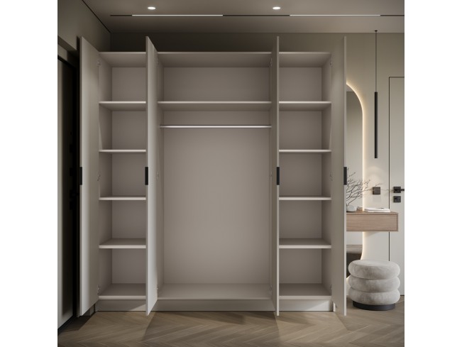 Szafa uchylna Kami kaszmir uchwyt czarny 200 cm