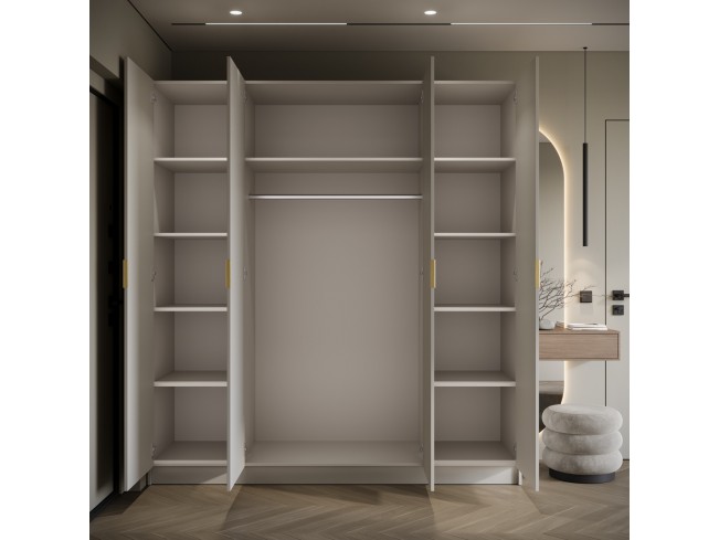 Szafa uchylna Kami kaszmir uchwyt złoty 200 cm