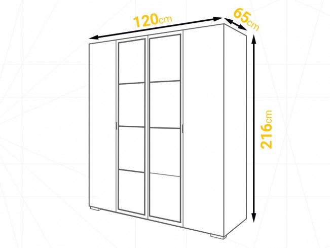 Szafa uchylna Solo 1 biały mat 120 cm