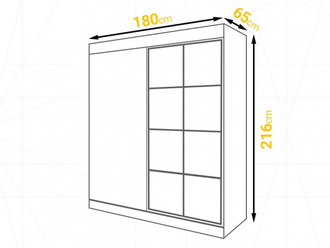 Szafa przesuwna Solo 2 artisan 180 cm