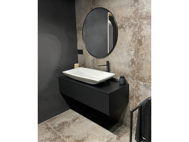 Szafka łazienkowa Lore czarna wisząca 120cm