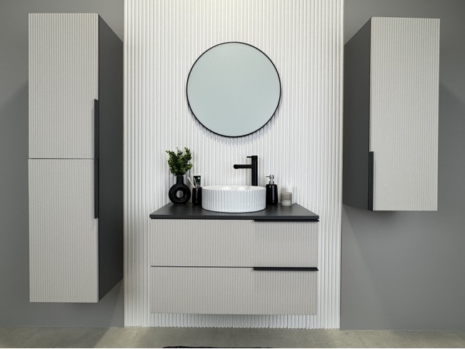 Łazienka Kler 80 5 antracyt/kaszmir zestaw mebli wiszących