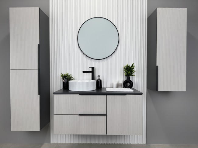 Łazienka Kler 100 4 antracyt/kaszmir zestaw mebli wiszących