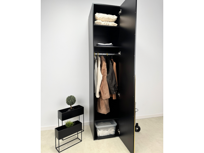 Szafa modułowa Alba 50 1D czarna uchwyt czarny