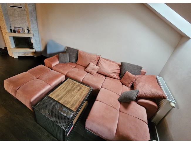 Narożnik Bego L bez funkcji spania welur Monolith 61 morelowy