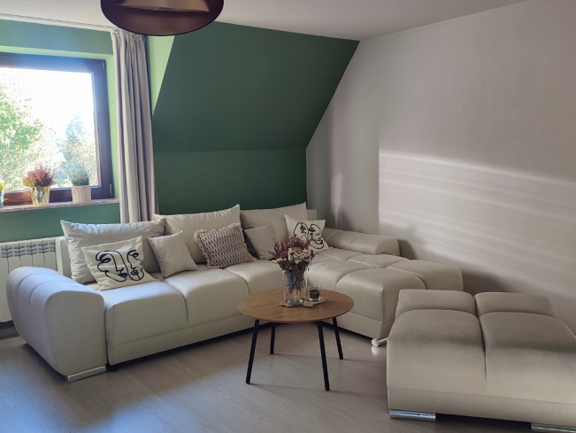 Narożnik Bego U bez funkcji spania welur Monolith 02 ecru