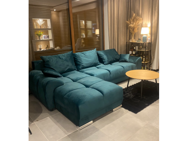 Narożnik Bego U bez funkcji spania welur Monolith 37 zielony