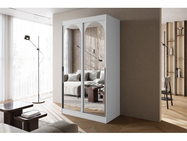 Szafa przesuwna Onli biała uchwyt czarny 120 cm