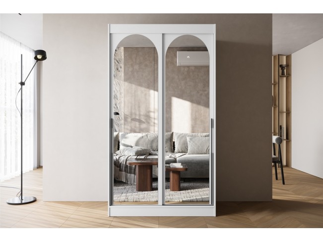 Szafa przesuwna Onli biała uchwyt czarny 120 cm