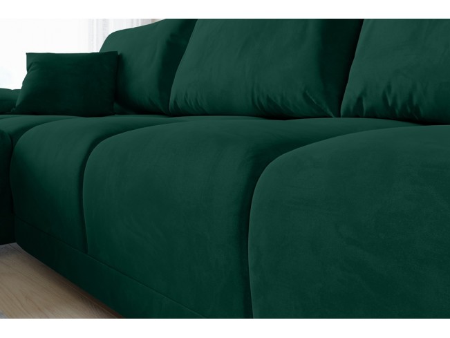 Narożnik Bego L z funkcją spania welur Monolith 37 zielony