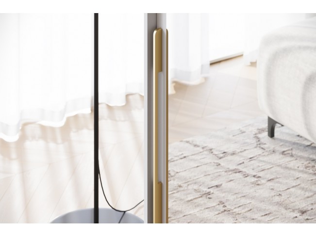 Szafa przesuwna Onli biała uchwyt złoty 120 cm