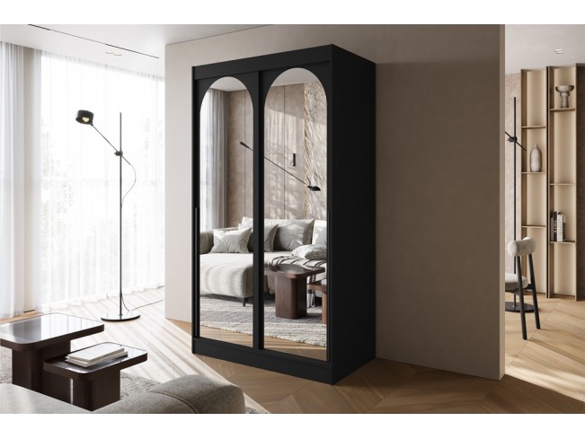 Szafa przesuwna Onli czarna uchwyt czarny 120 cm