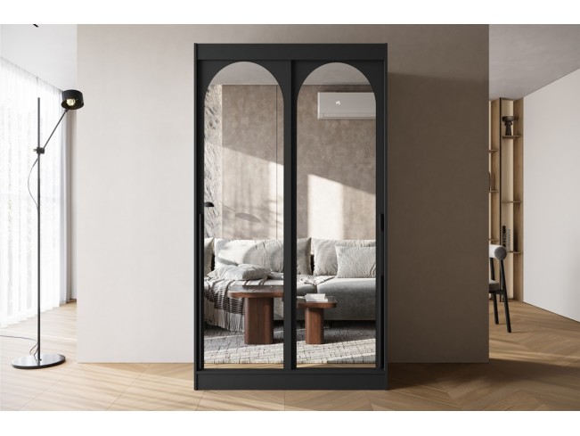 Szafa przesuwna Onli czarna uchwyt czarny 120 cm