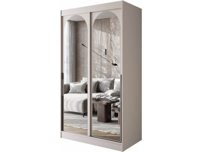 Szafa Onli 120 kaszmir czarne uchwyty - widok ogólny