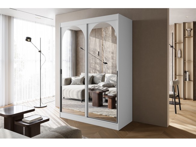 Szafa przesuwna Onli biała uchwyt czarny 150 cm