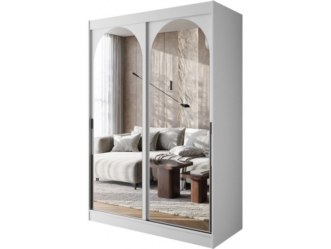 Szafa przesuwna Onli 150 biała uchwyt czarny - widok ogólny