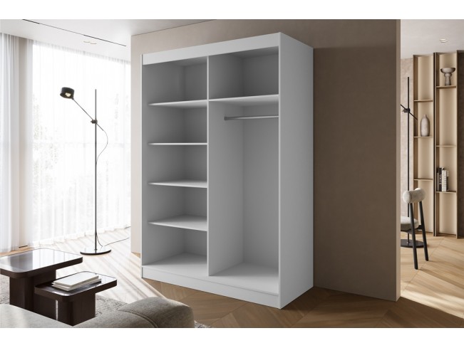 Szafa przesuwna Onli biała uchwyt czarny 150 cm