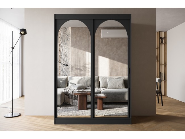 Szafa przesuwna Onli czarna uchwyt czarny 150 cm