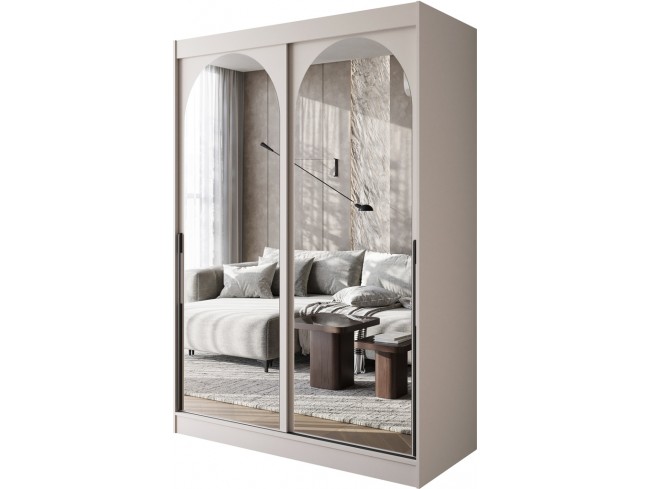 Szafa przesuwna Onli 150 kaszmir czarny uchwyt - widok ogólny