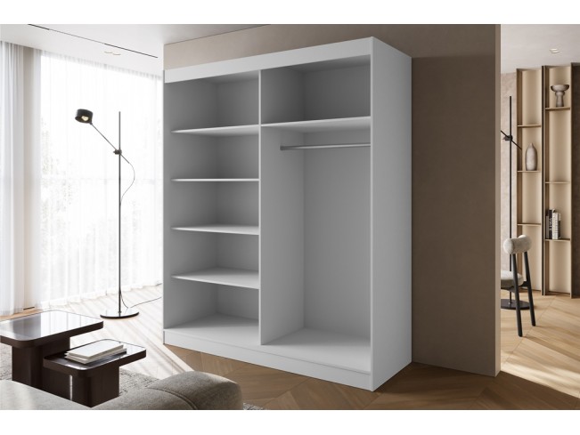 Szafa przesuwna Onli biała uchwyt czarny 180 cm