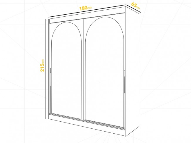 Szafa przesuwna Onli czarna uchwyt czarny 180 cm