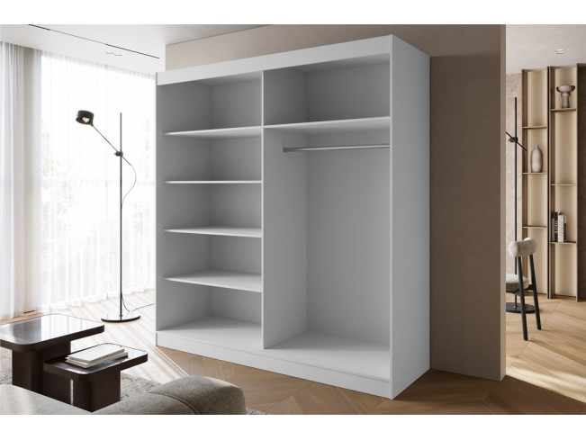 Szafa przesuwna Onli biała uchwyt złoty 200 cm