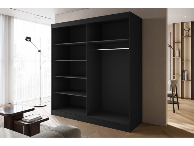 Szafa przesuwna Onli czarna uchwyt czarny 200 cm